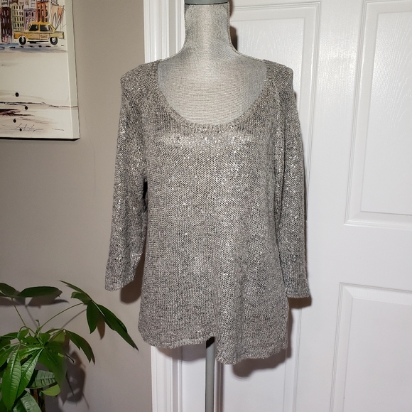 EILEEN FISHER shimmer knit sweater, size XL - Picture 2 of 7
